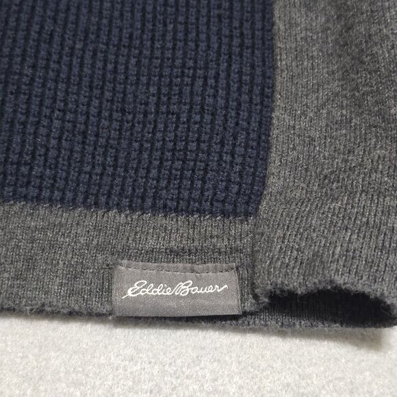 Eddie Bauer Men's Gray Blue Knit Pullover Sweater Crew Neck Size XXL - Picture 2 of 8